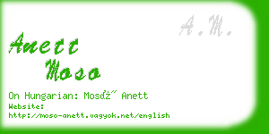 anett moso business card